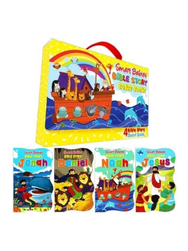 Learning is Fun Smart Babies Bible Story Board Books With Carry Case