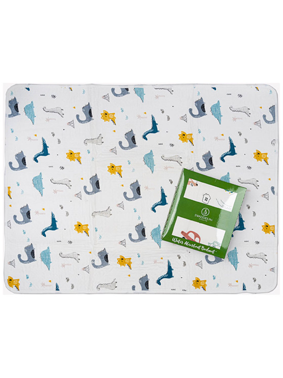 Swaddies PH Jurassic Stitch-free Water-Absorbent Bedmat (No Color- Image 1)