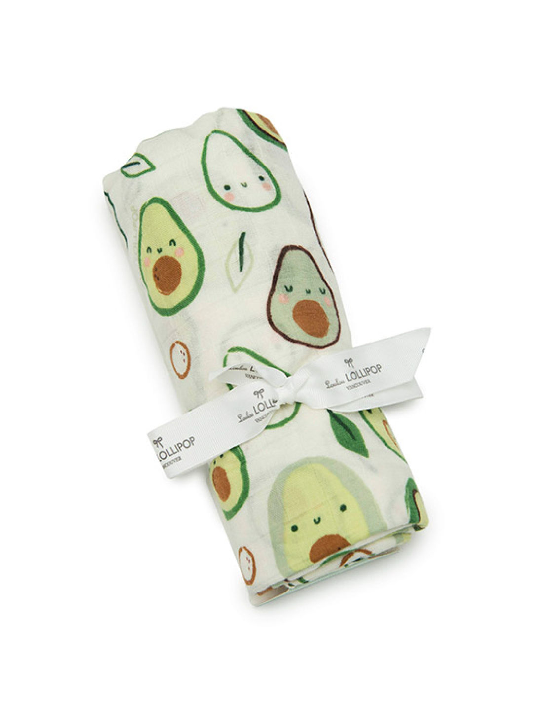 Lou Lou Lollipop Avocado Muslin Swaddle (No Color- Image 2)