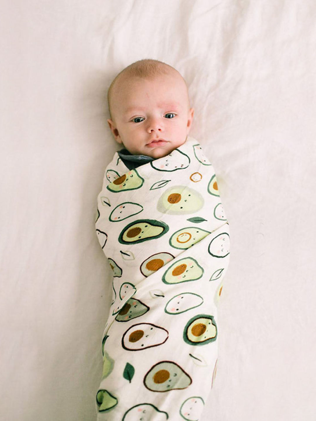 Lou Lou Lollipop Avocado Muslin Swaddle (No Color- Image 3)