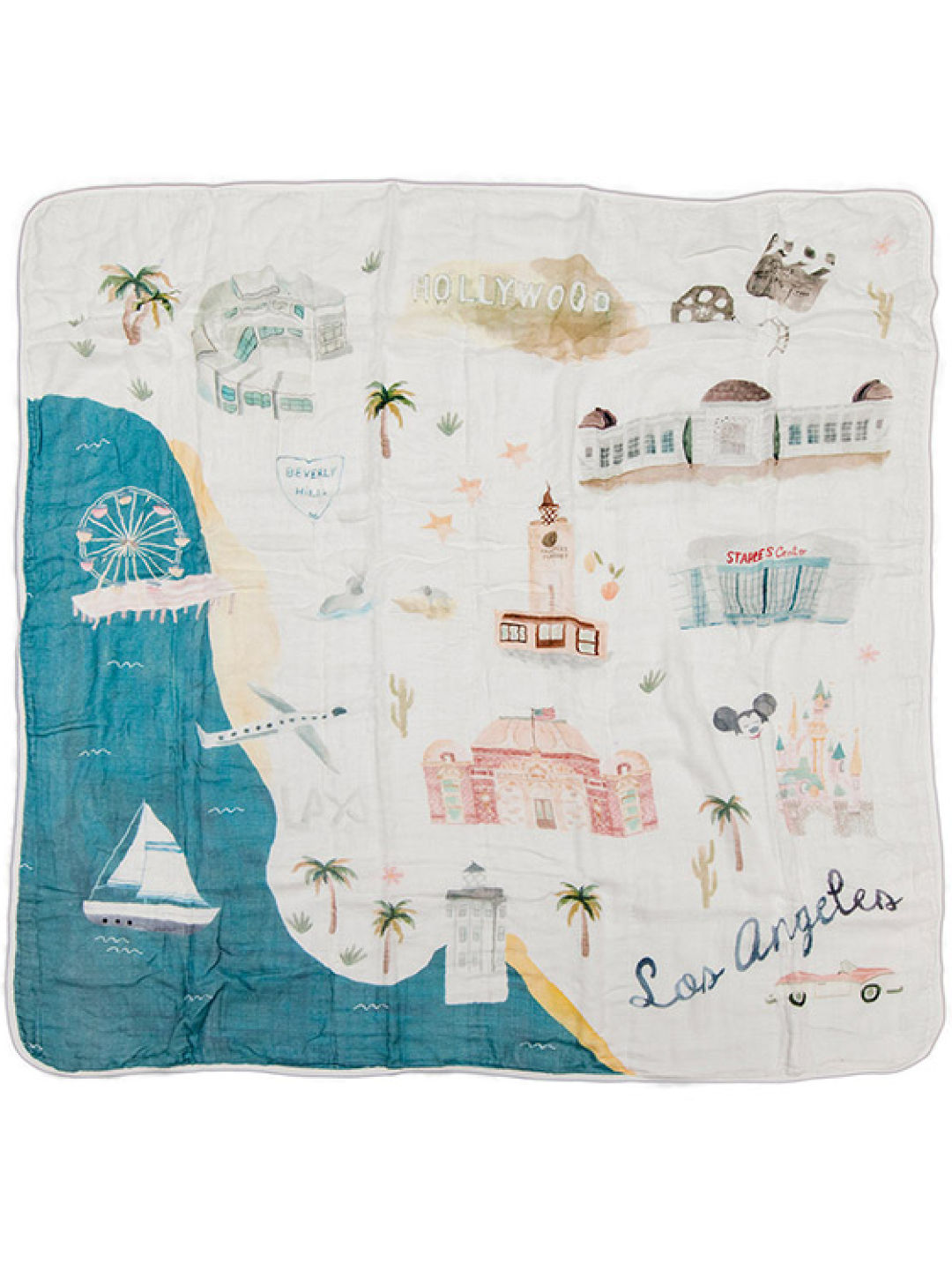 Lou Lou Lollipop Los Angeles Muslin Swaddle (No Color- Image 1)