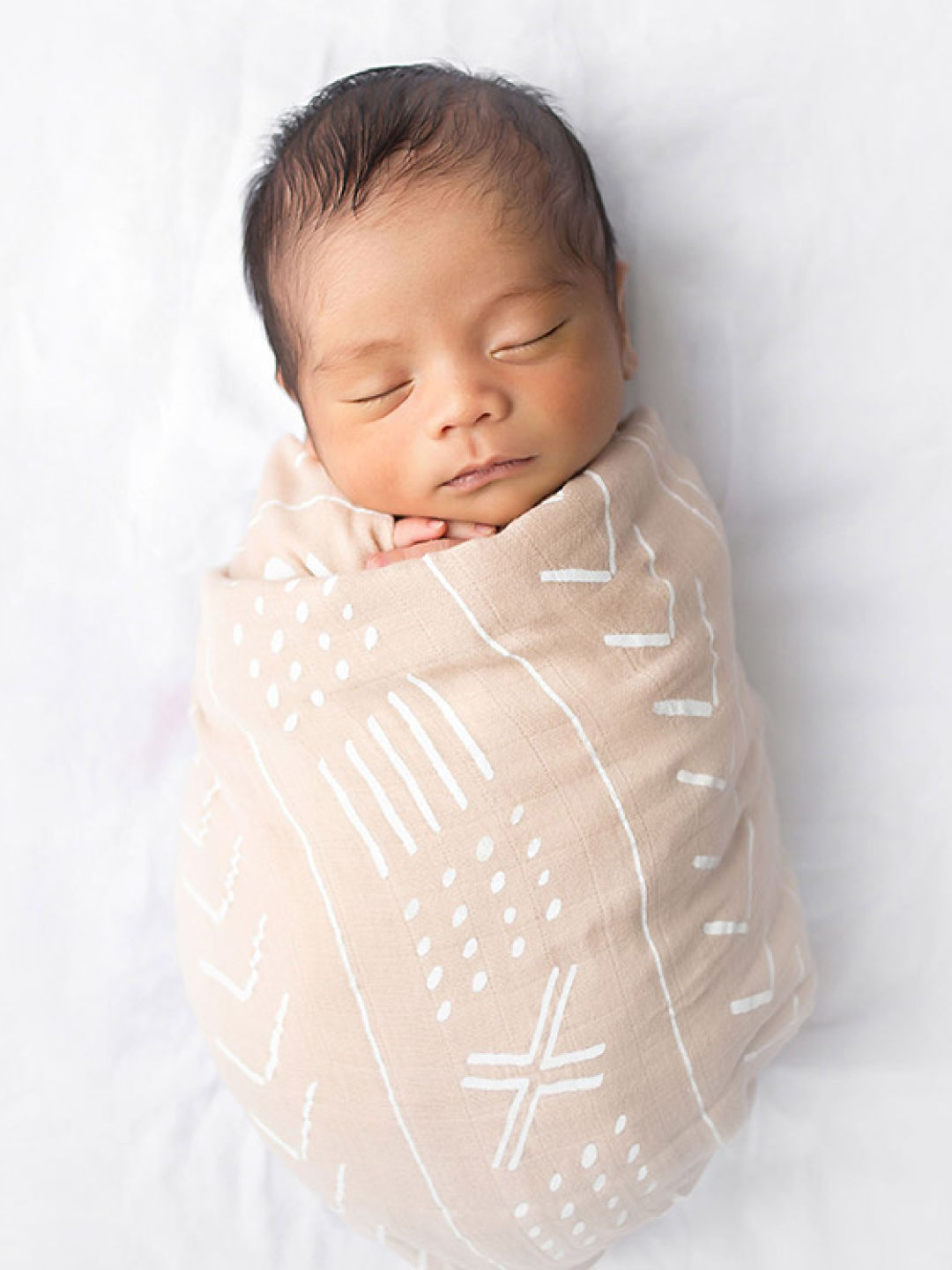 Lou Lou Lollipop Almond Mudcloth Muslin Swaddle (No Color- Image 2)