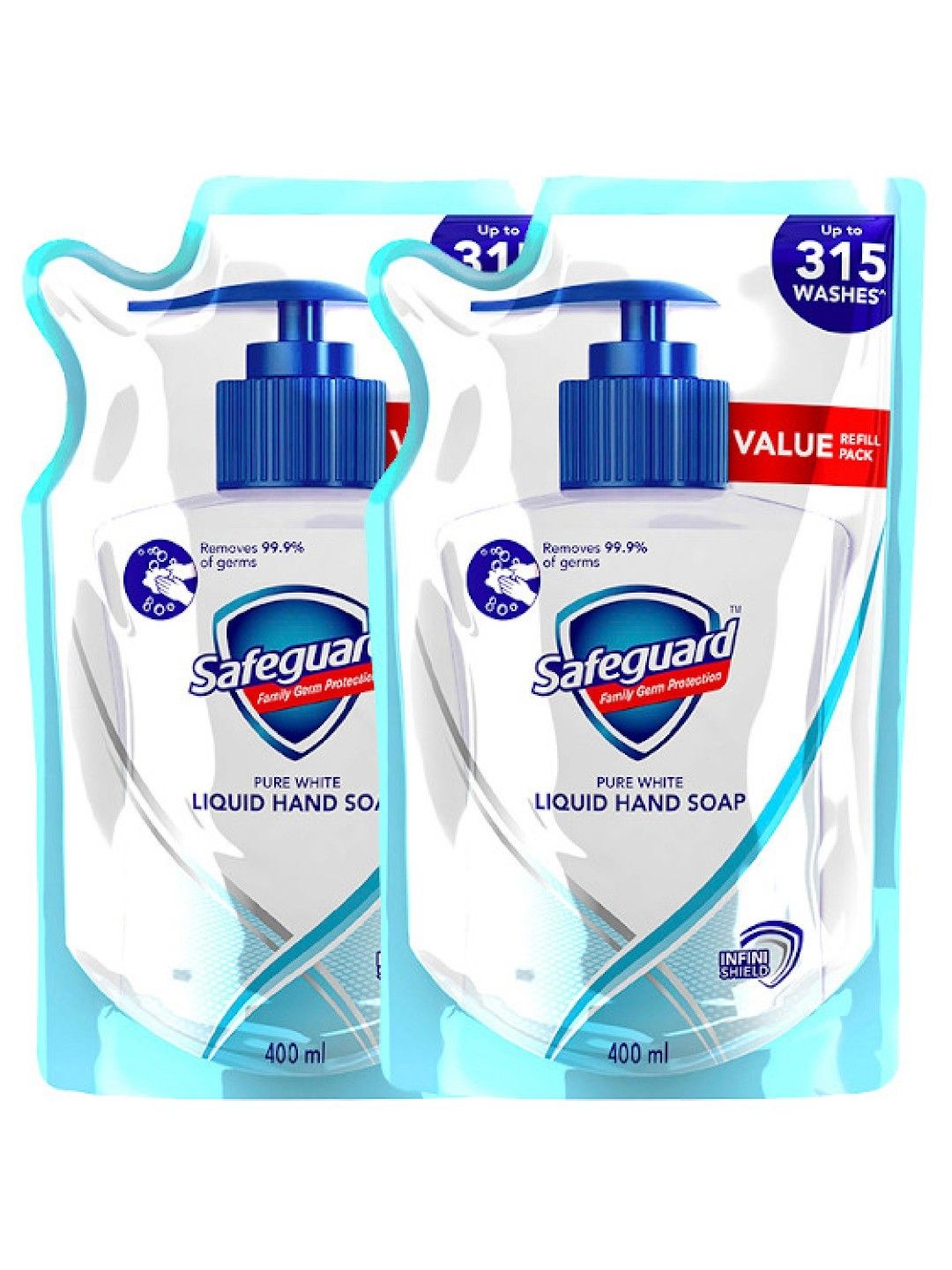 Safeguard Foaming Hand Soap White Refill 2-pack (400ml)