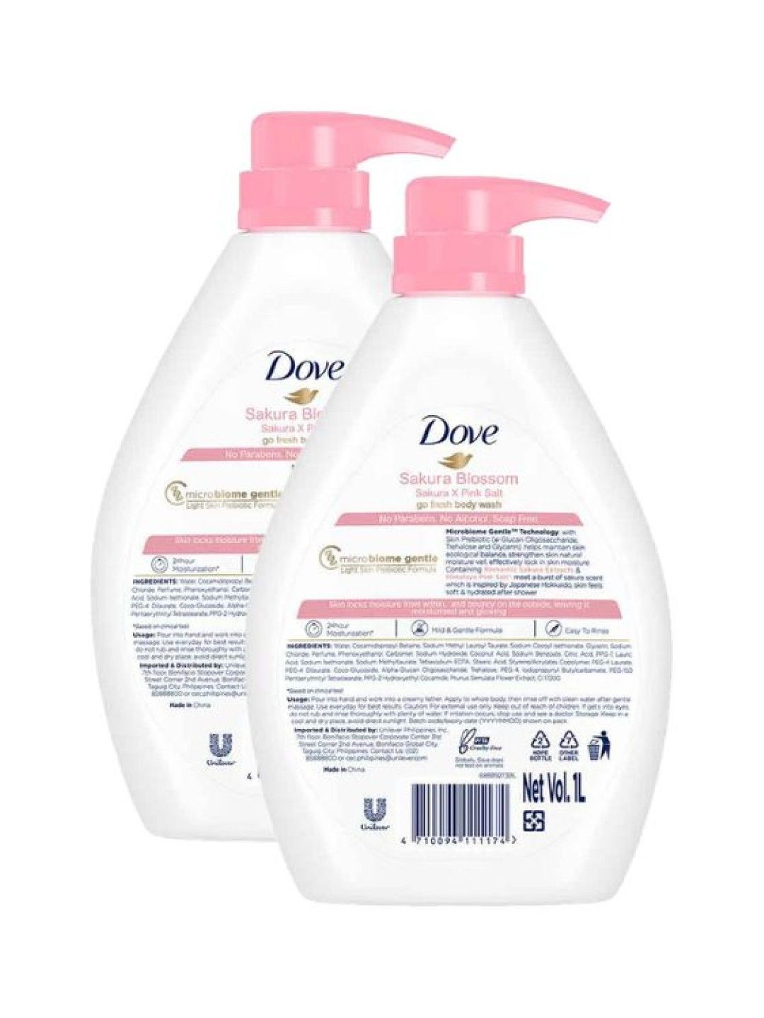 Dove Go Fresh Body Wash Sakura Blossom (1000g) 2-pack (No Color- Image 2)