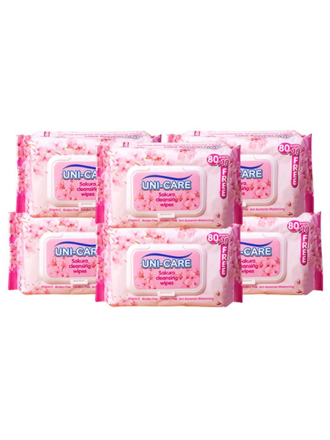 Uni-care Sakura Cleansing Wipes 6-Pack (90s) (No Color- Image 1)