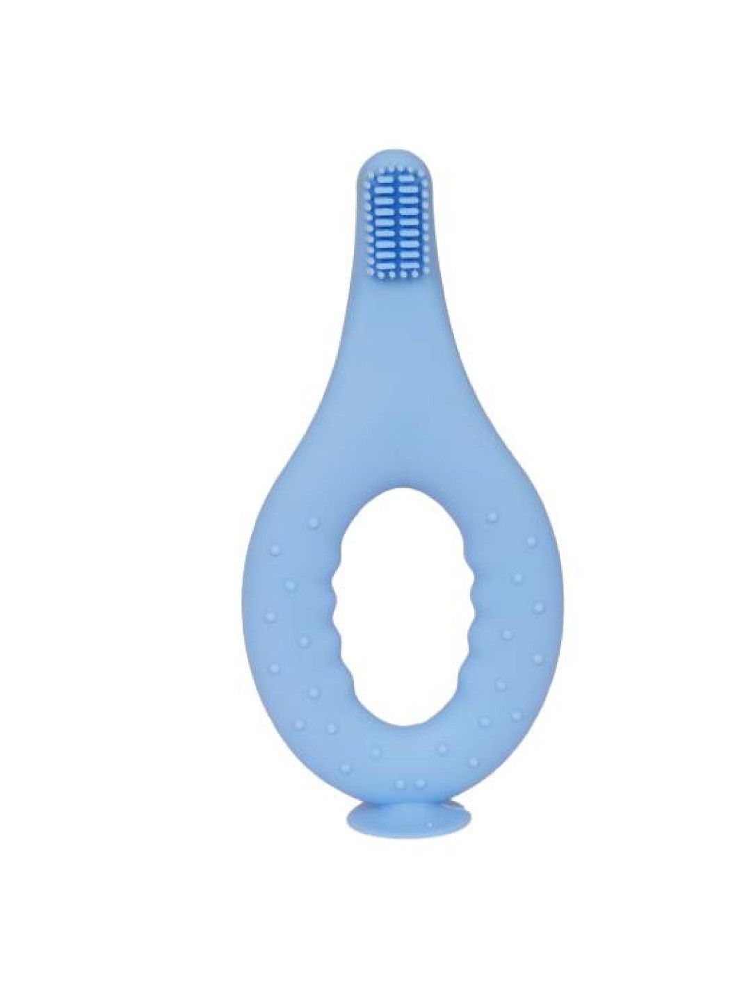 SansFluo Infant's Silicone Training Toothbrush (Blue- Image 2)