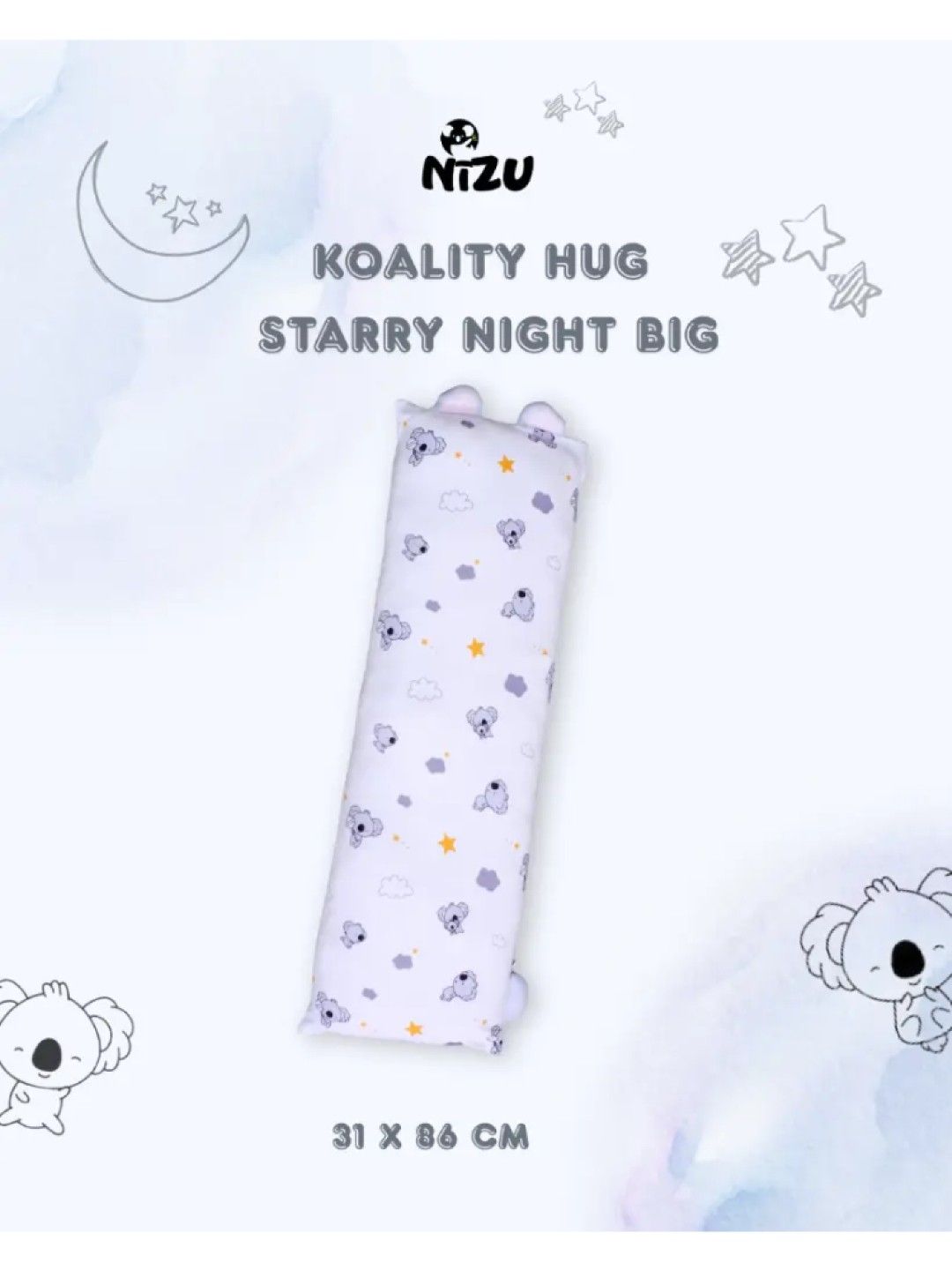 Nizu Koality Hug Bamboo Pillow (Starry Night) (No Color- Image 4)
