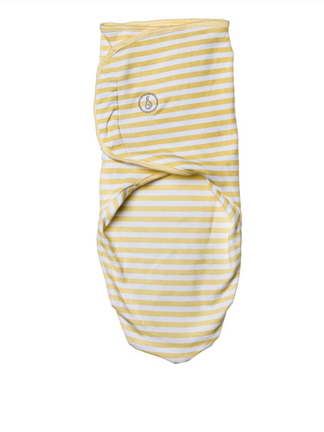 Swaddies PH Yellow Stripes Velcro Swaddle Wrap | edamama