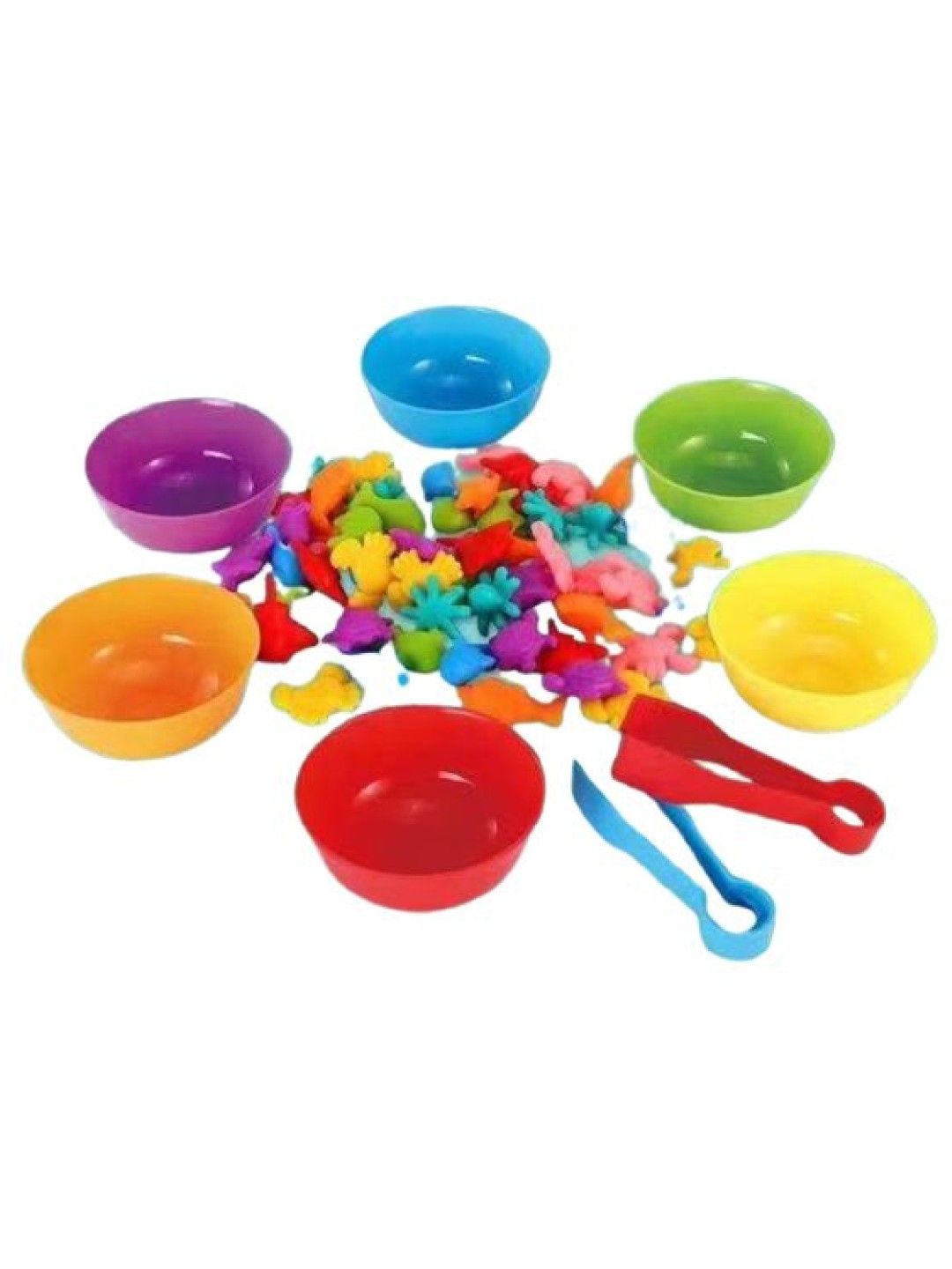 Playdate Color Classification Educational Toys - Cups and Tongs Set