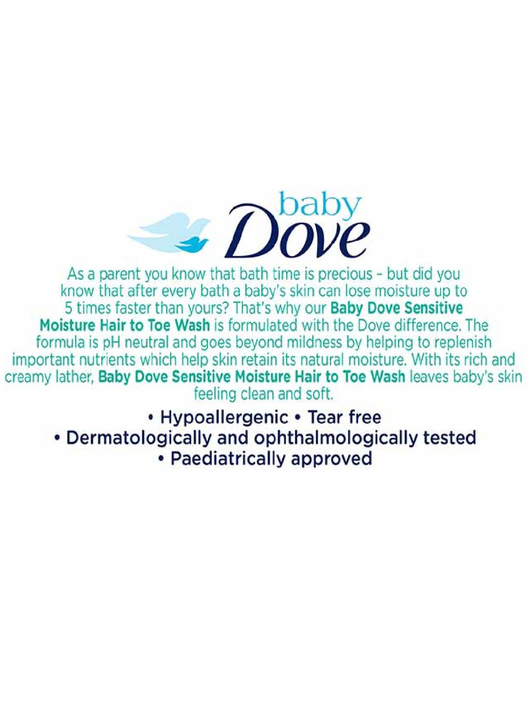 Baby Dove Hair To Toe Wash Sensitive Moisture (200ml) (No Color- Image 4)