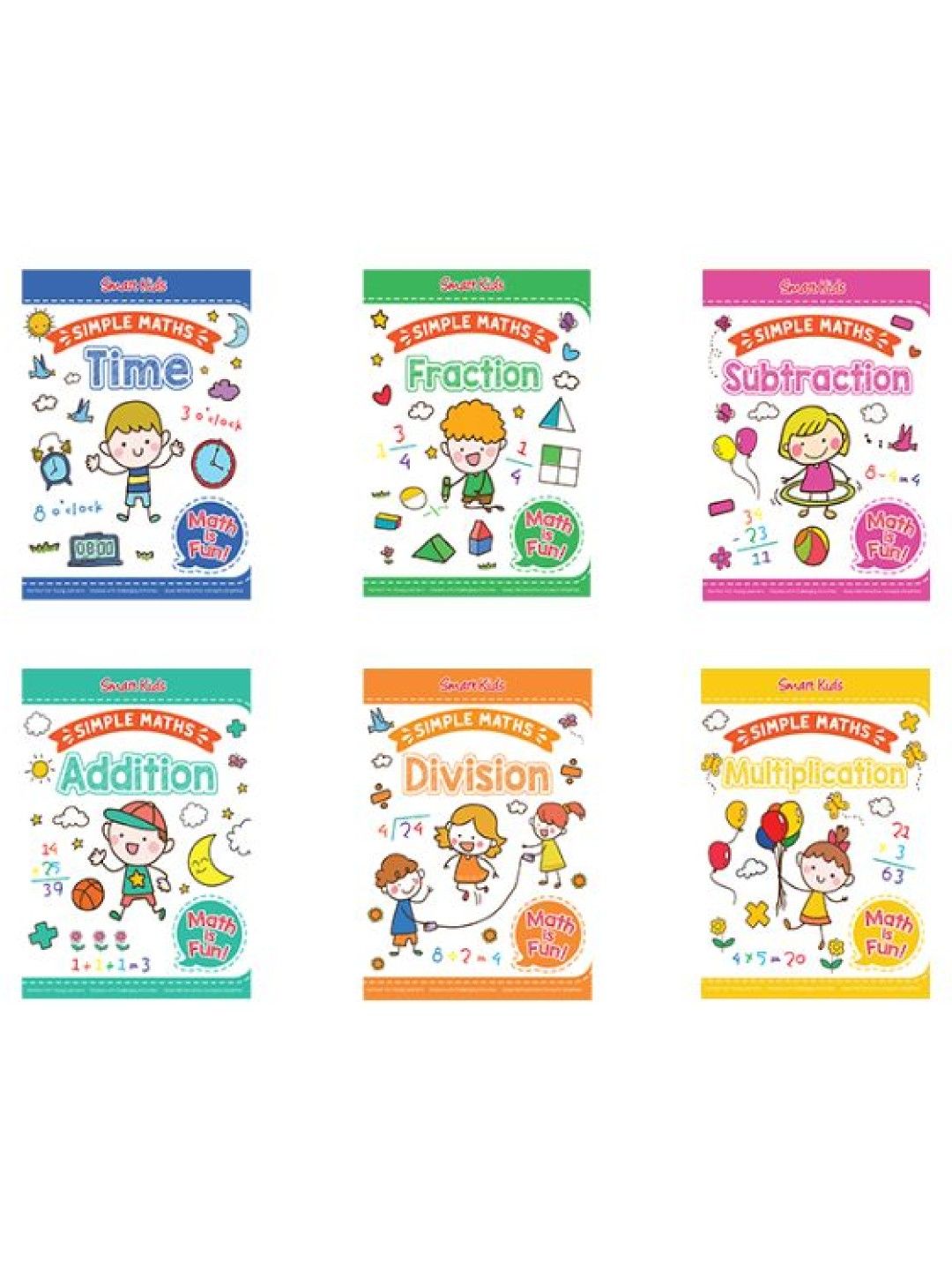 Learning is Fun Smart Kids Simple Maths (Set of 6) (No Color- Image 1)