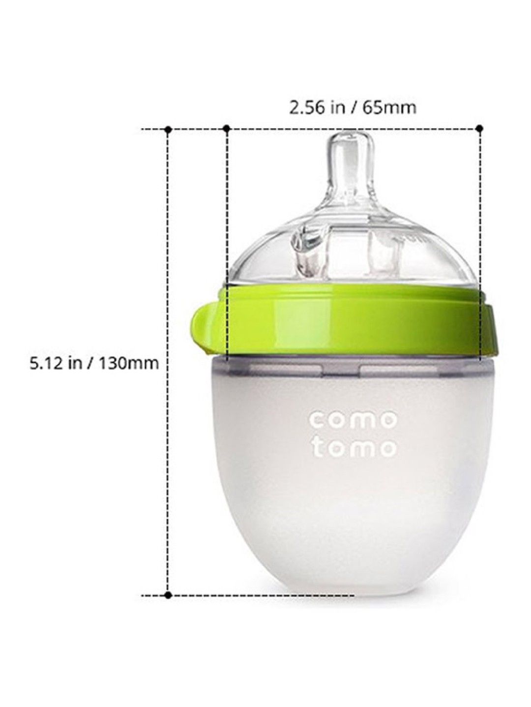 Comotomo Silicone Baby Bottle Twinpack Green (5oz) (No Color- Image 3)