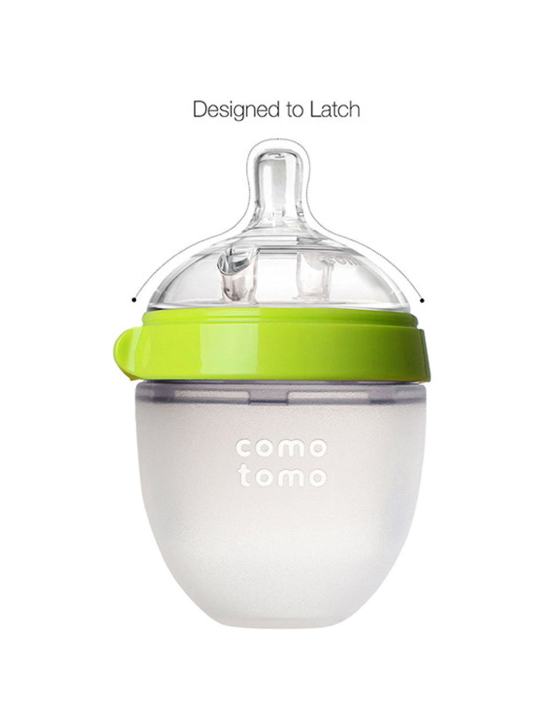 Comotomo Silicone Baby Bottle Twinpack (5oz) (Green- Image 3)