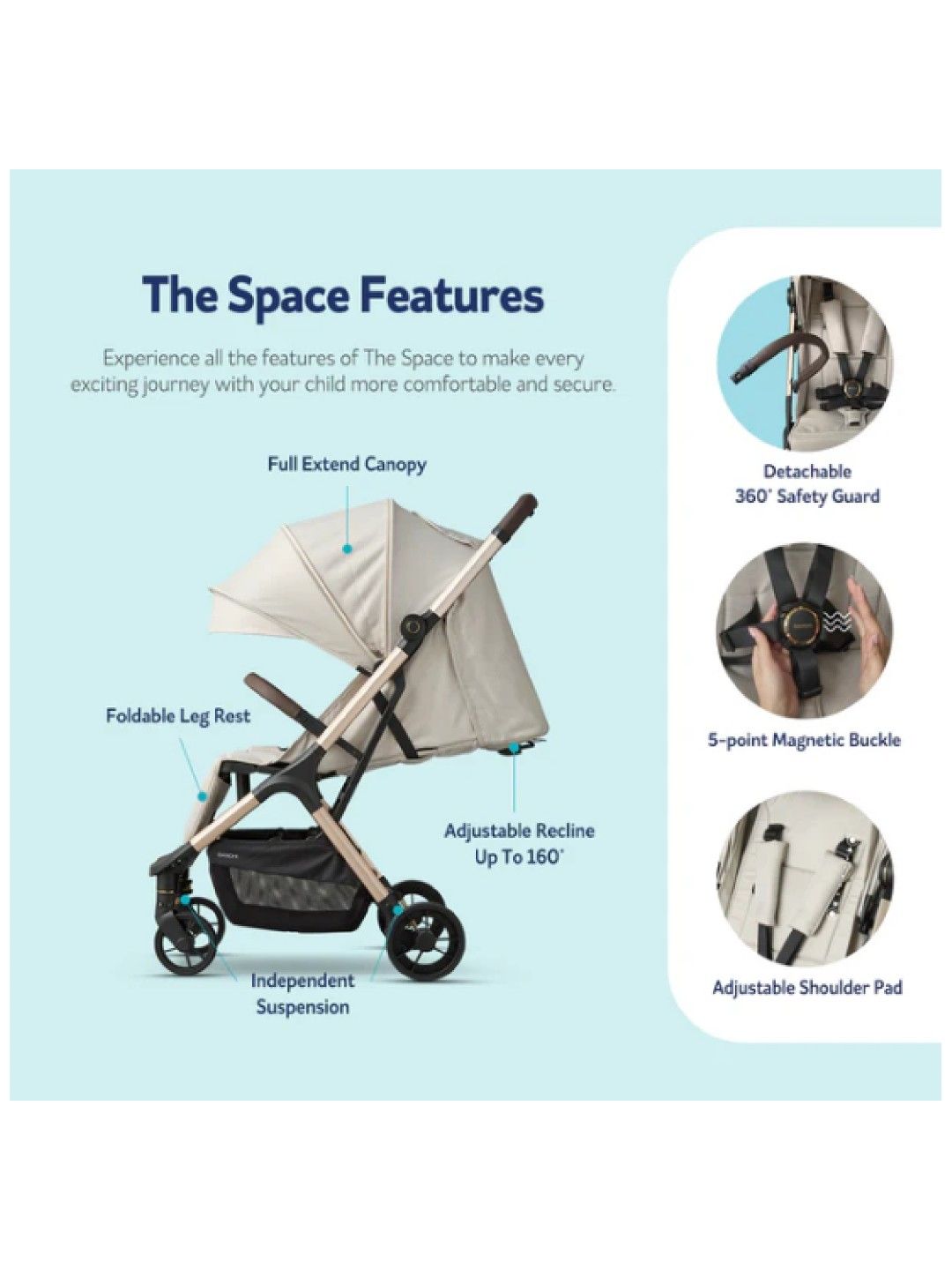 Daiichi The Space Stroller - Rose Quarts (No Color- Image 4)