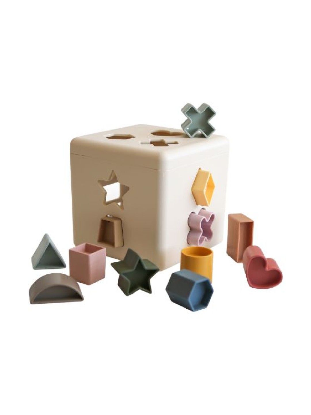 Mushie Shape Sorting Box (One Color Set- Image 1)