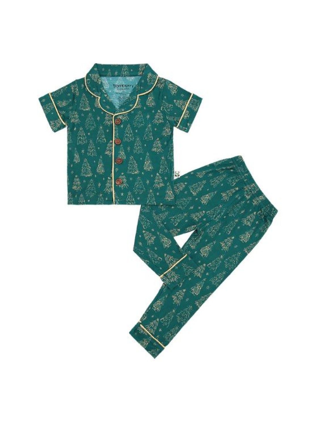Bamberry Baby Short Sleeves Pajama Set-Christmas 2024 (Xmas Tree Print- Image 1)