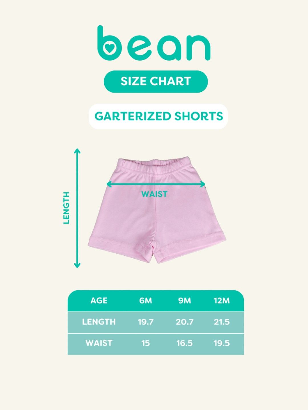 bean fashion Garterized Shorts (White- Image 3)