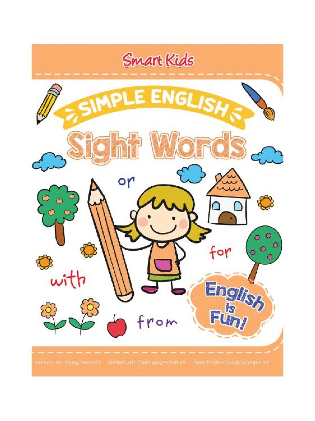 Learning is Fun Smart Kids Simple English - Sight Words (No Color- Image 1)