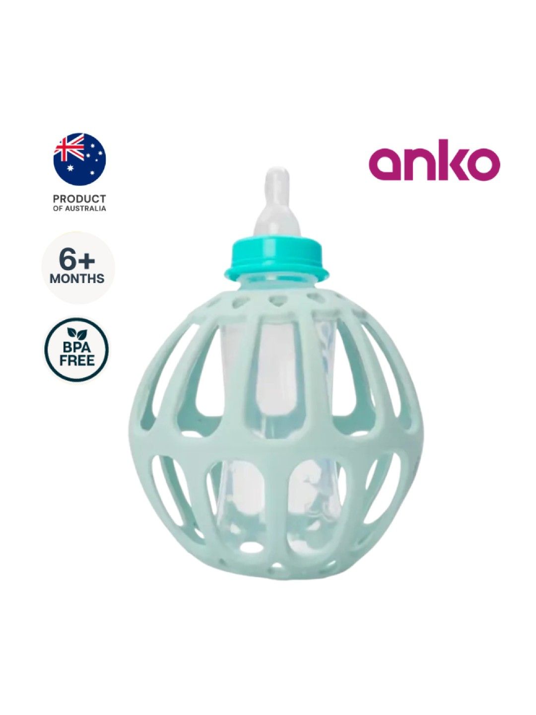 Anko Silicone Baby Bottle Holder (Teal- Image 1)