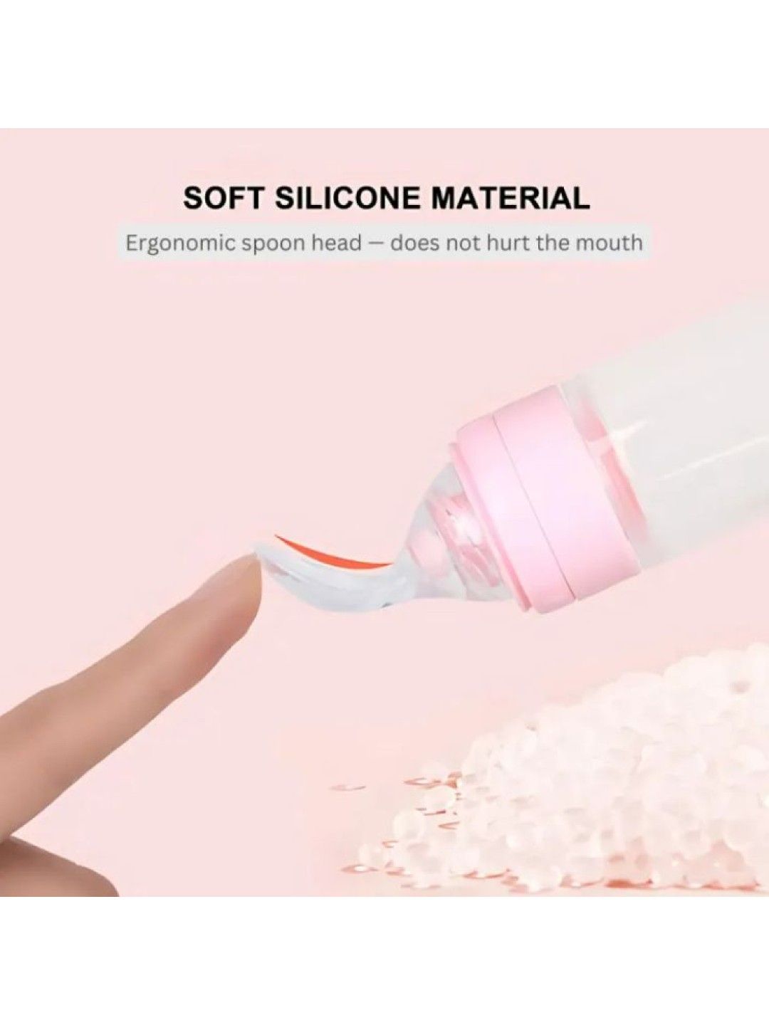 Momeasy Silicone Squeeze Feeder Bottle Spoon (3oz/90ml) (Green- Image 4)