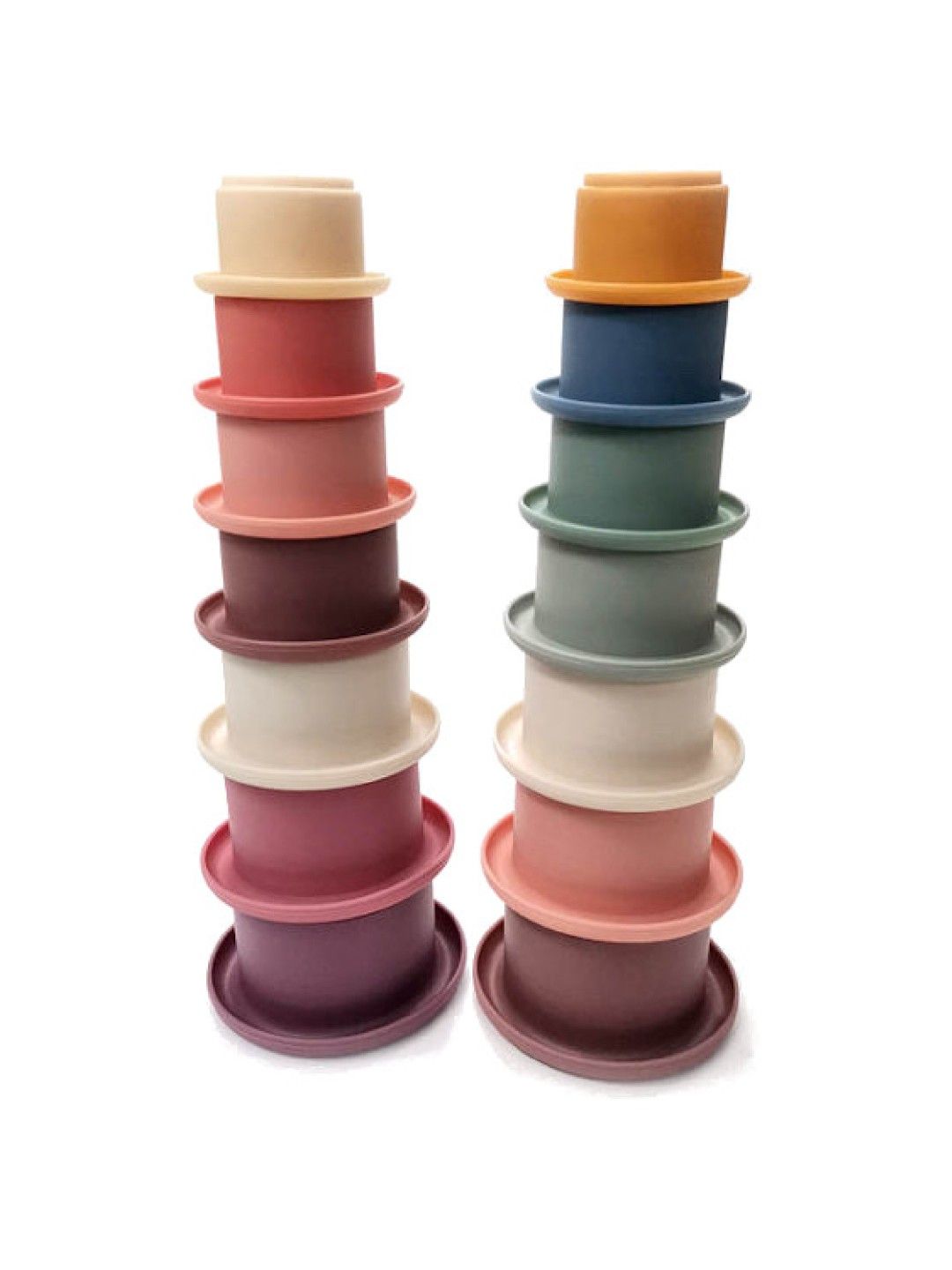 The Baby Basket Silicone Stacking Cups (Pink- Image 3)