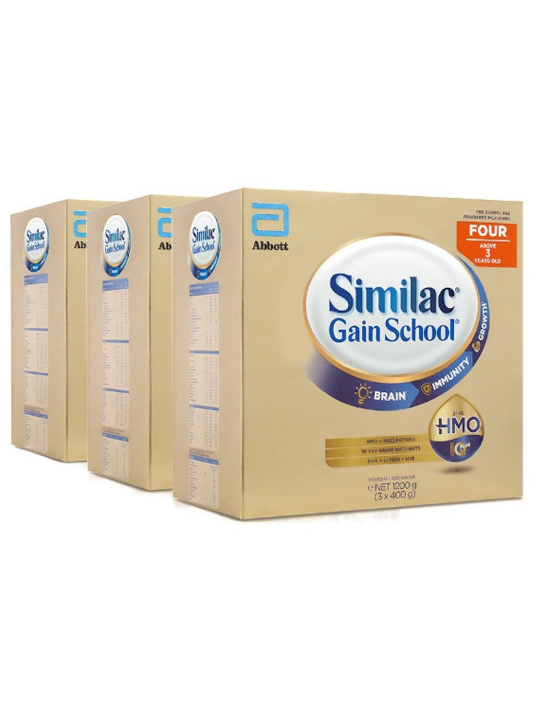 Similac Gainschool 5 HMO For 3 Years Old & Above Bundle of 3 (1.2kg) (No Color- Image 1)