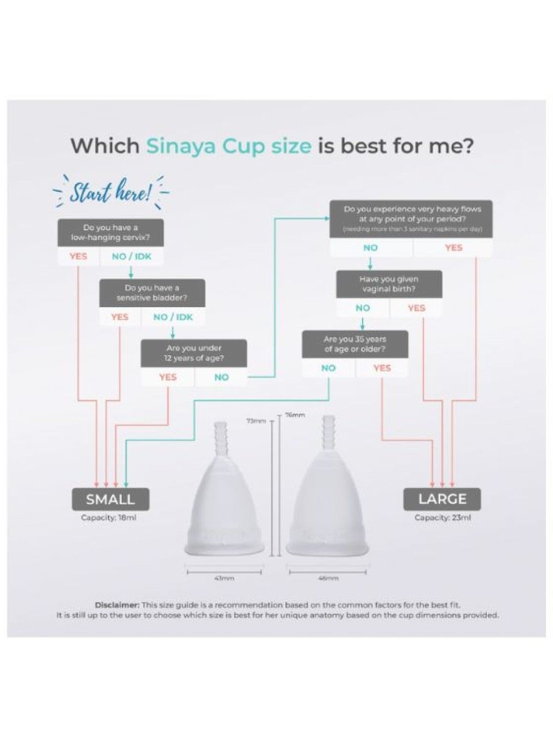 Sinaya Cup Menstrual Cup (No Color- Image 3)