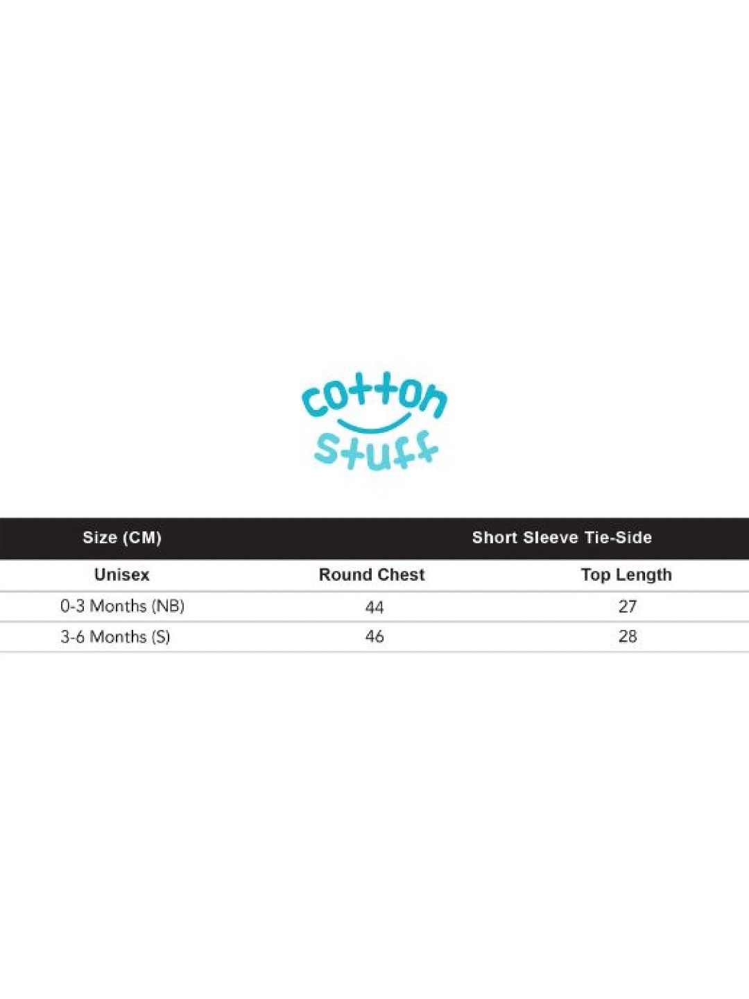Cotton Stuff 3-Piece Short Sleeve Tie-Side (White with Blue) (No Color- Image 3)