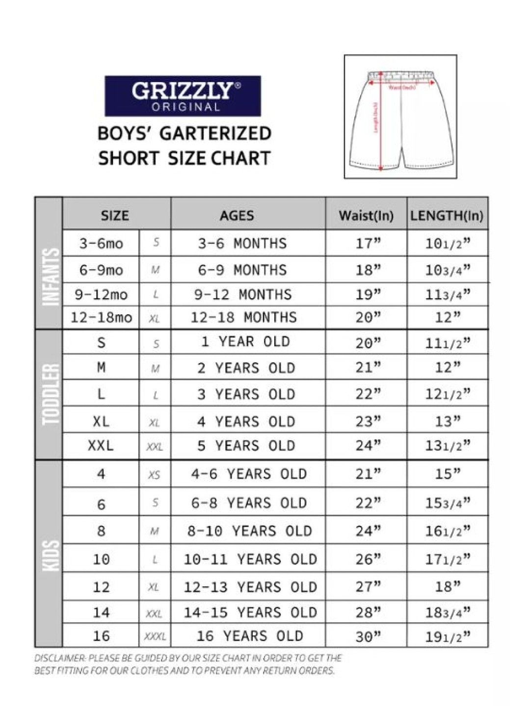 Grizzly Toddler Boys Denim Garterized Short with Pocket (Medium Wash- Image 4)