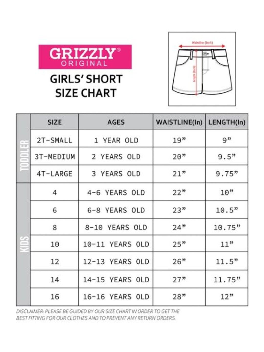 Grizzly Girls Twill High Waist Short (Khaki- Image 4)