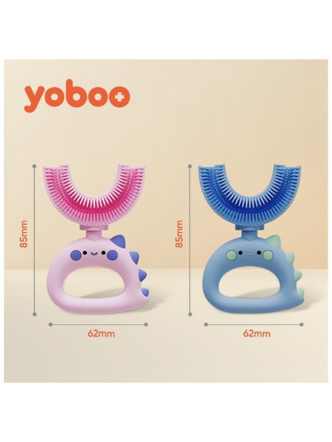 Yoboo Kids U-Shaped Toothbrush (Blue- Image 4)