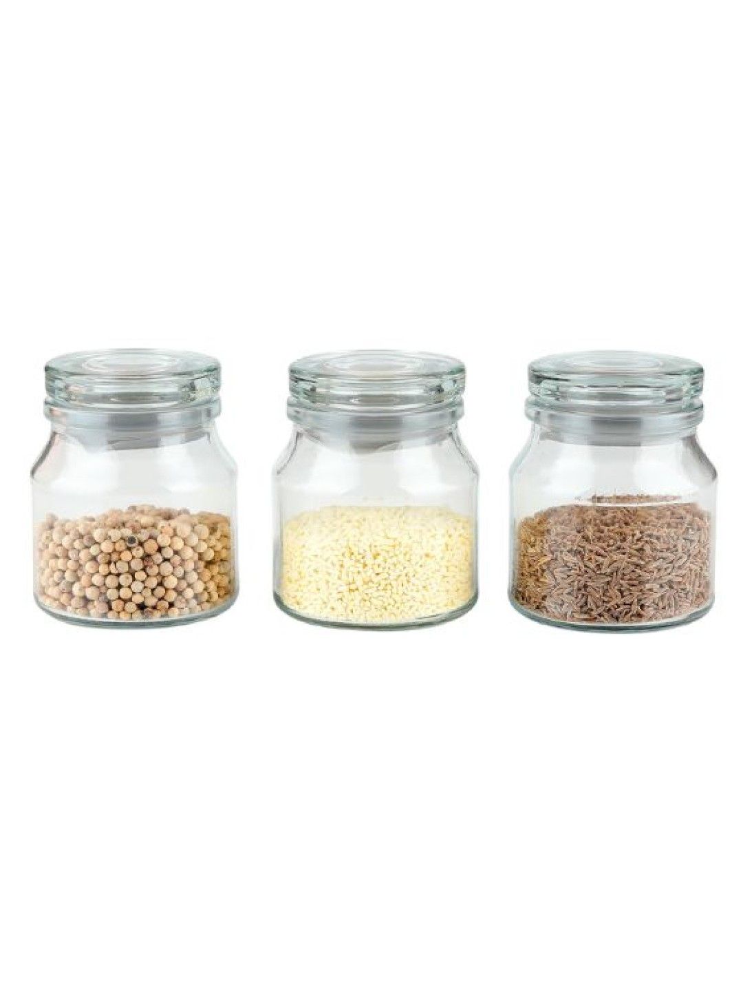 Sunbeams Lifestyle Slique Premium Glass Jar with Glass Lid Set (No Color- Image 1)