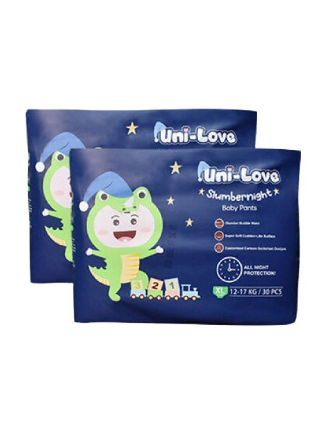 Uni-love Slumbernight Baby Pants XL 30's x 2-Pack (No Color- Image 1)