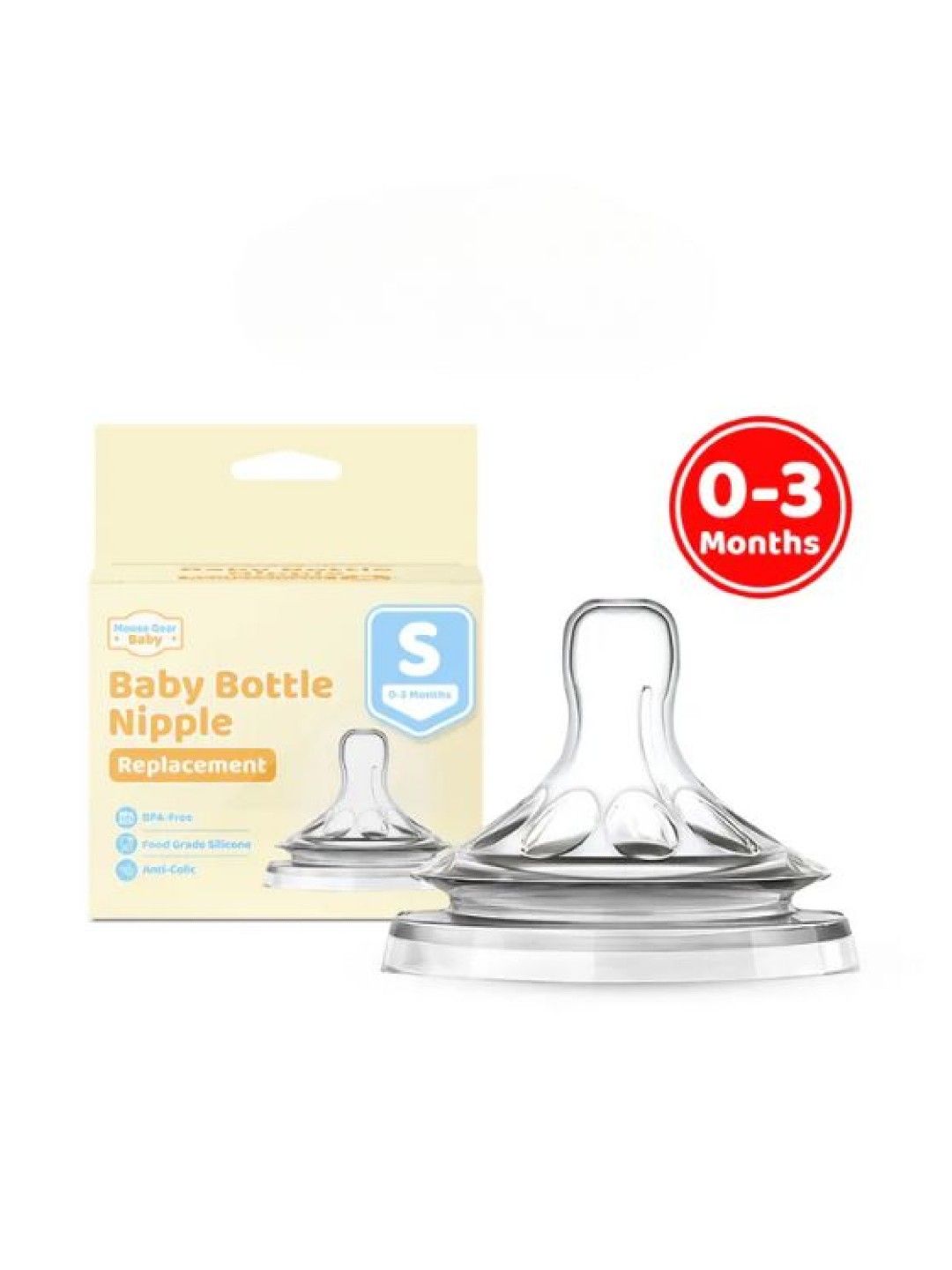 Moose Gear Baby Feeding Bottle Nipple Replacement Teats (No Color- Image 1)