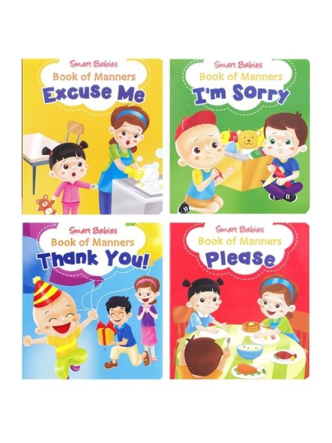 Learning is Fun Smart Babies Book Of Manners Set Of 4 (No Color- Image 1)