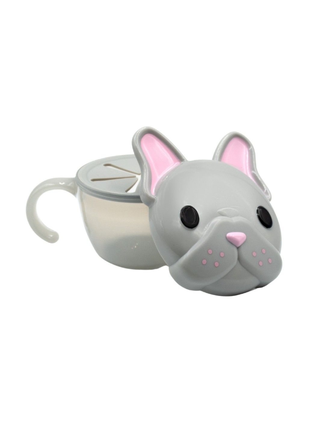 Melii Baby Snack Container with Finger Trap (Bulldog) (No Color- Image 1)