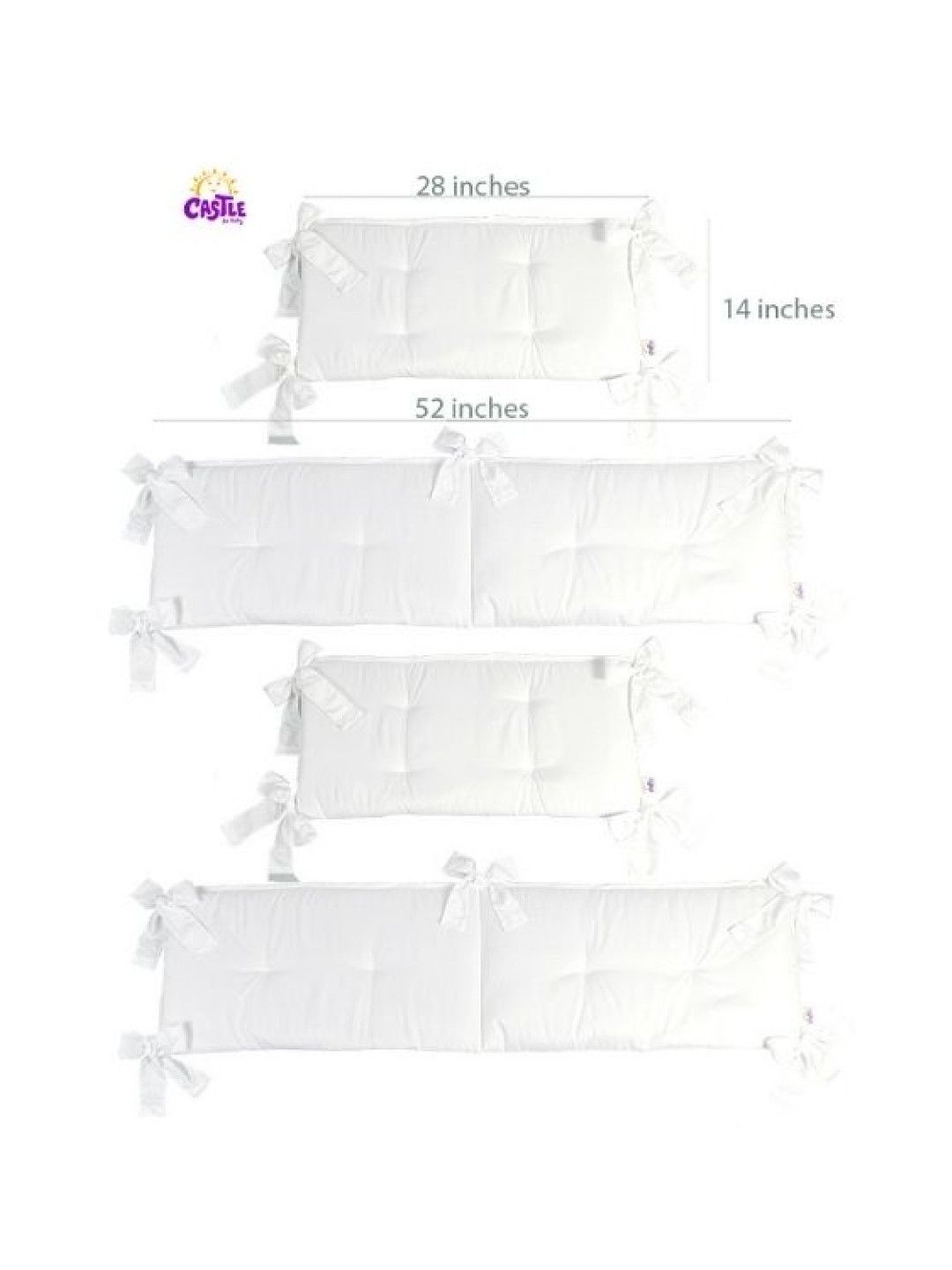 Castle For Baby Crib Bumper Protector (28inx52in) (Snow White- Image 1)