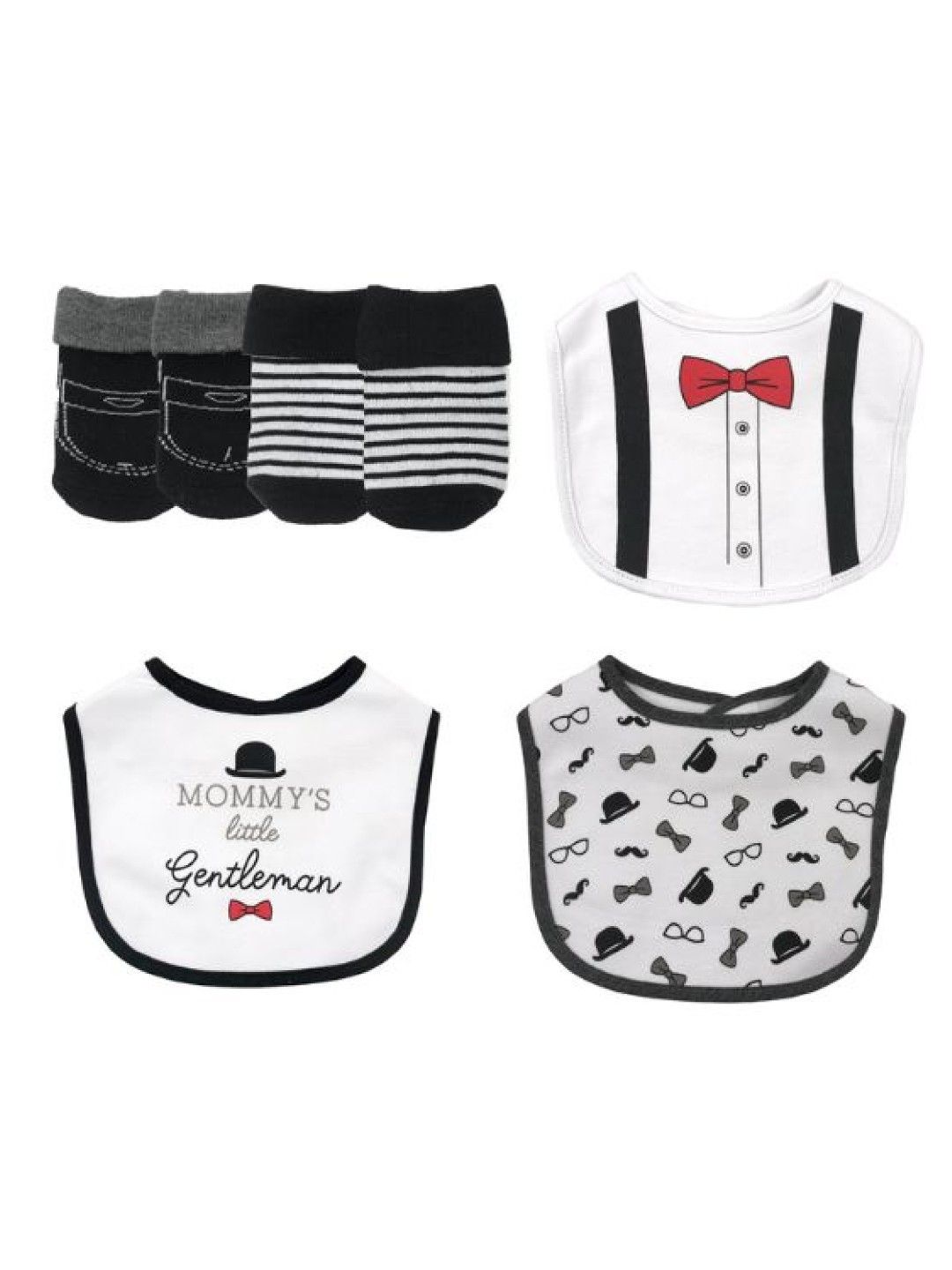 Enfant Socks and Bib Set (Black- Image 1)