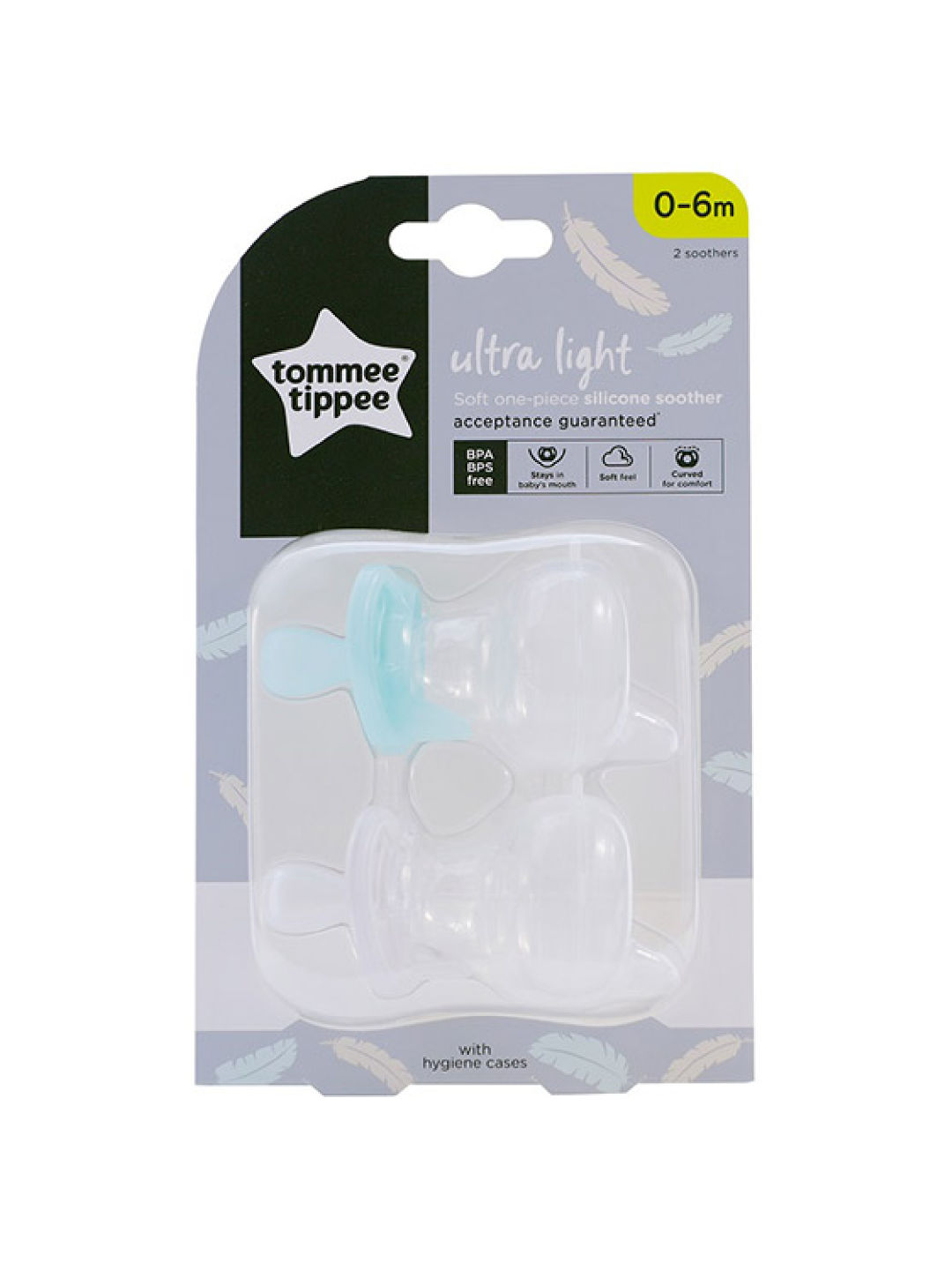 Tommee Tippee Soft-one Piece Silicone Soother 0-6m (Pack of 2)