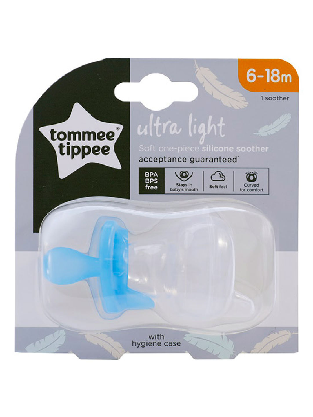 Tommee Tippee Soft-one Piece Silicone Soother (6-18m)