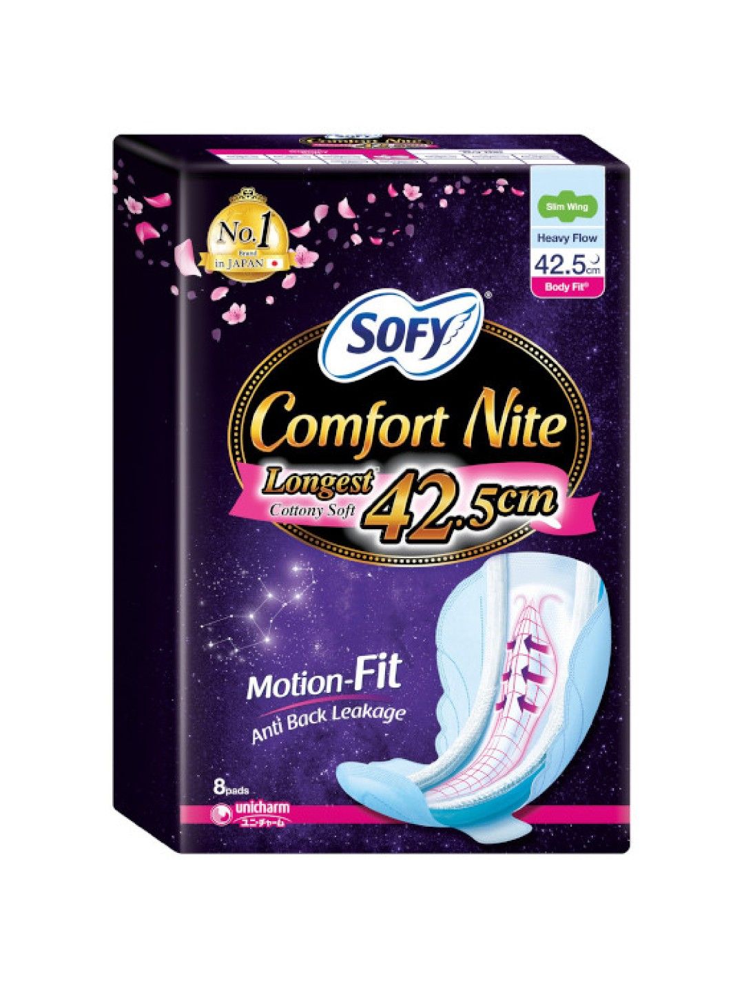 Sofy Body Fit Night Slim Wing 42.5cm (8s) (No Color- Image 1)