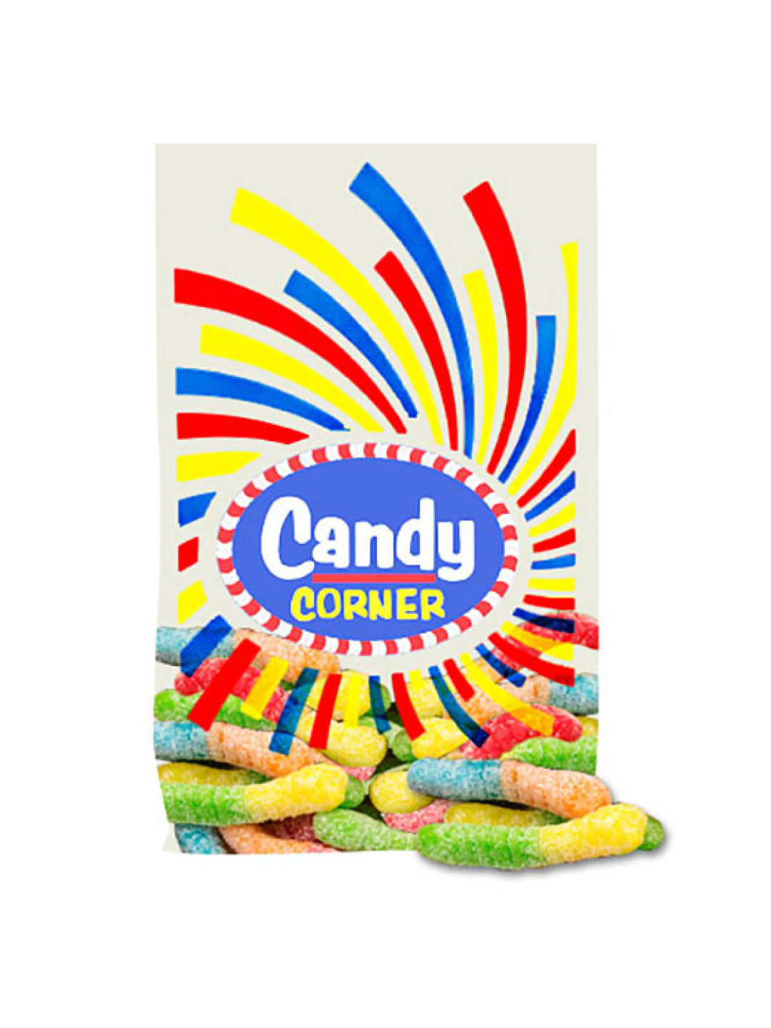 Albanese Candy Corner Sour Gummy Worms (300g)