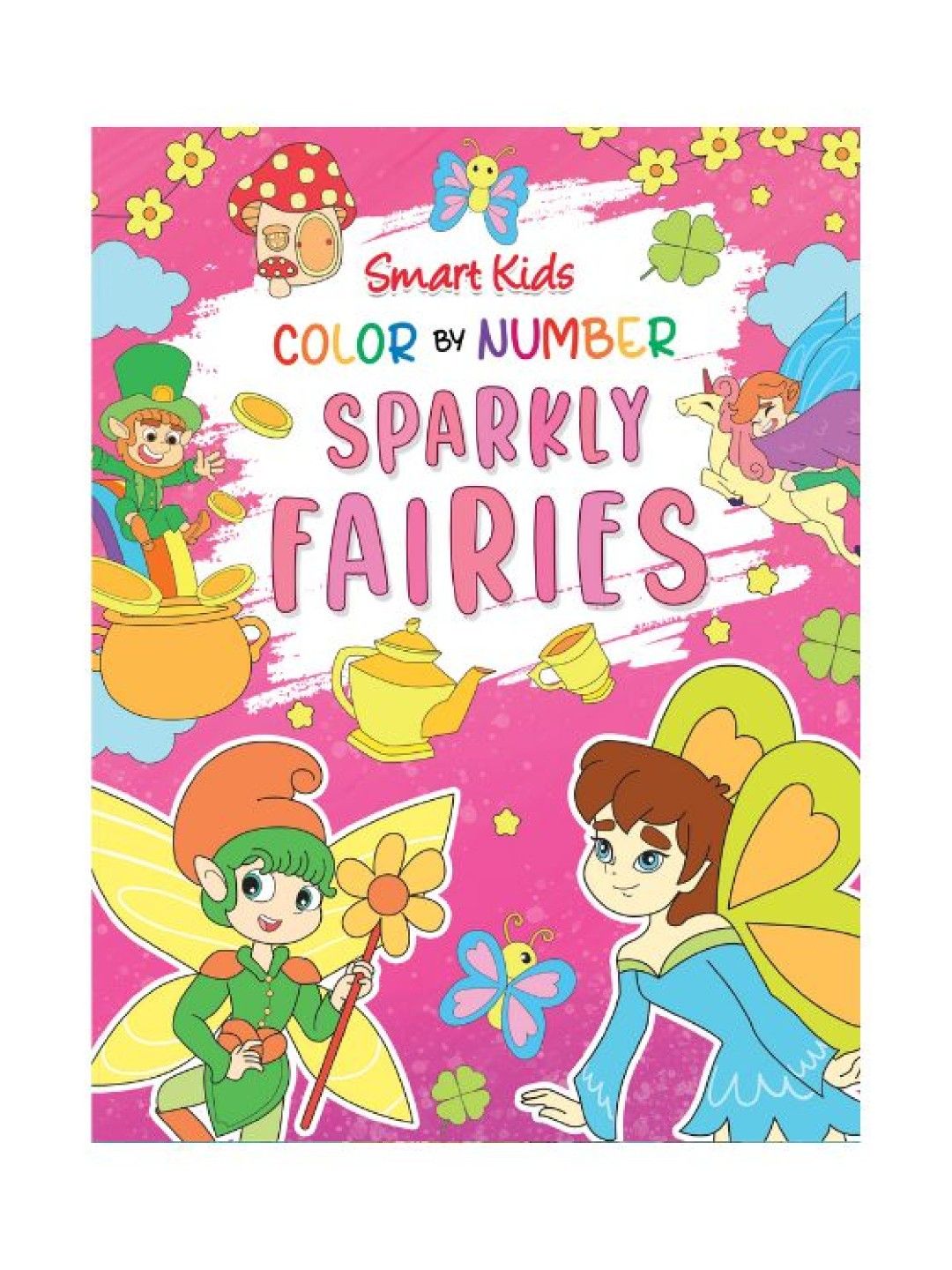 Learning is Fun Smart Kids Color By Number - Sparkly Fairies (No Color- Image 1)
