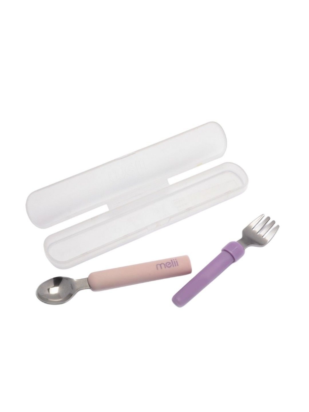 Melii Baby Spork On The Go - Pink & Purple (No Color- Image 1)