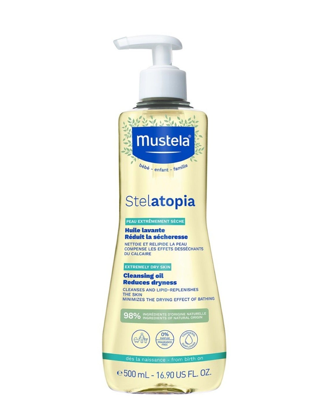 Mustela Stelatopia Cleansing Oil (500ml) (No Color- Image 1)