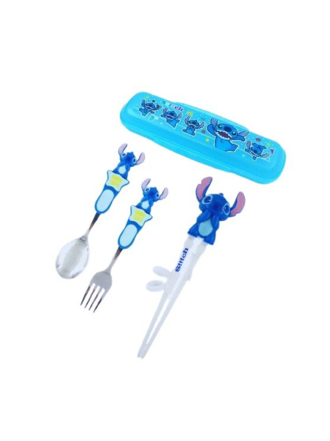 Dish Me PH Disney Stitch - 3D Spoon, Fork and Chopsticks Set with Case