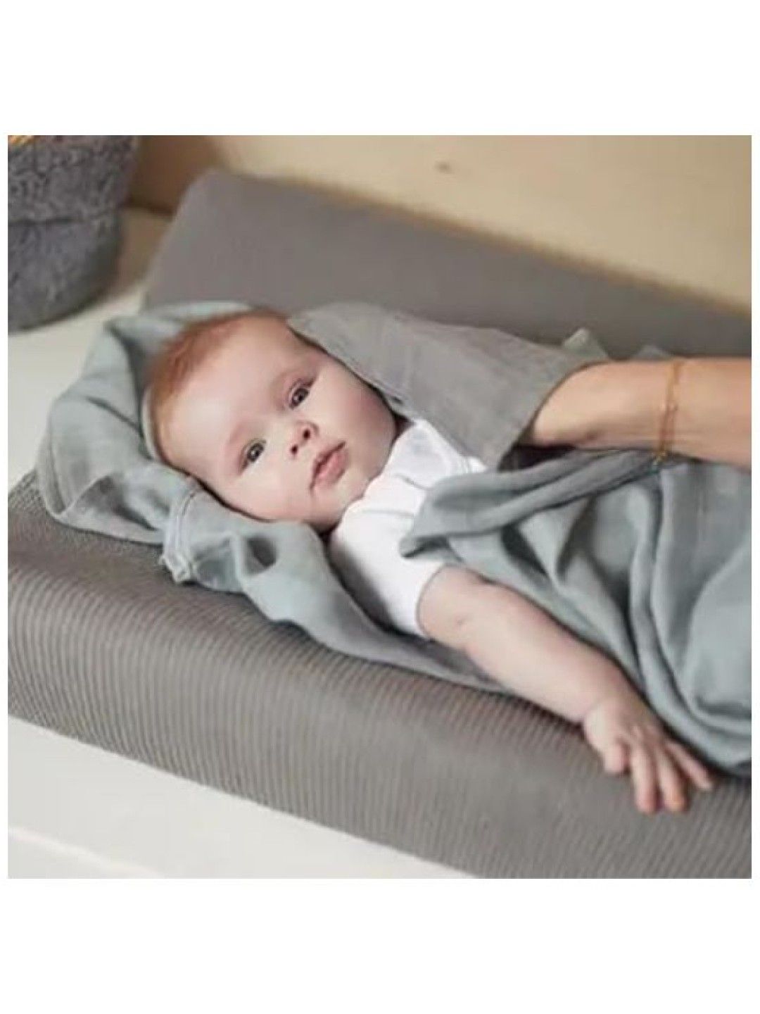 Bamberry Baby Bamboo Stretch Swaddle (Storm Grey- Image 2)