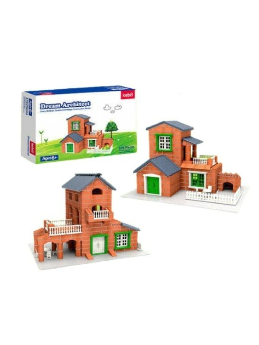 Kebo Sunny Villa Dream Architect Brick Layering (376pcs) (No Color- Image 3)