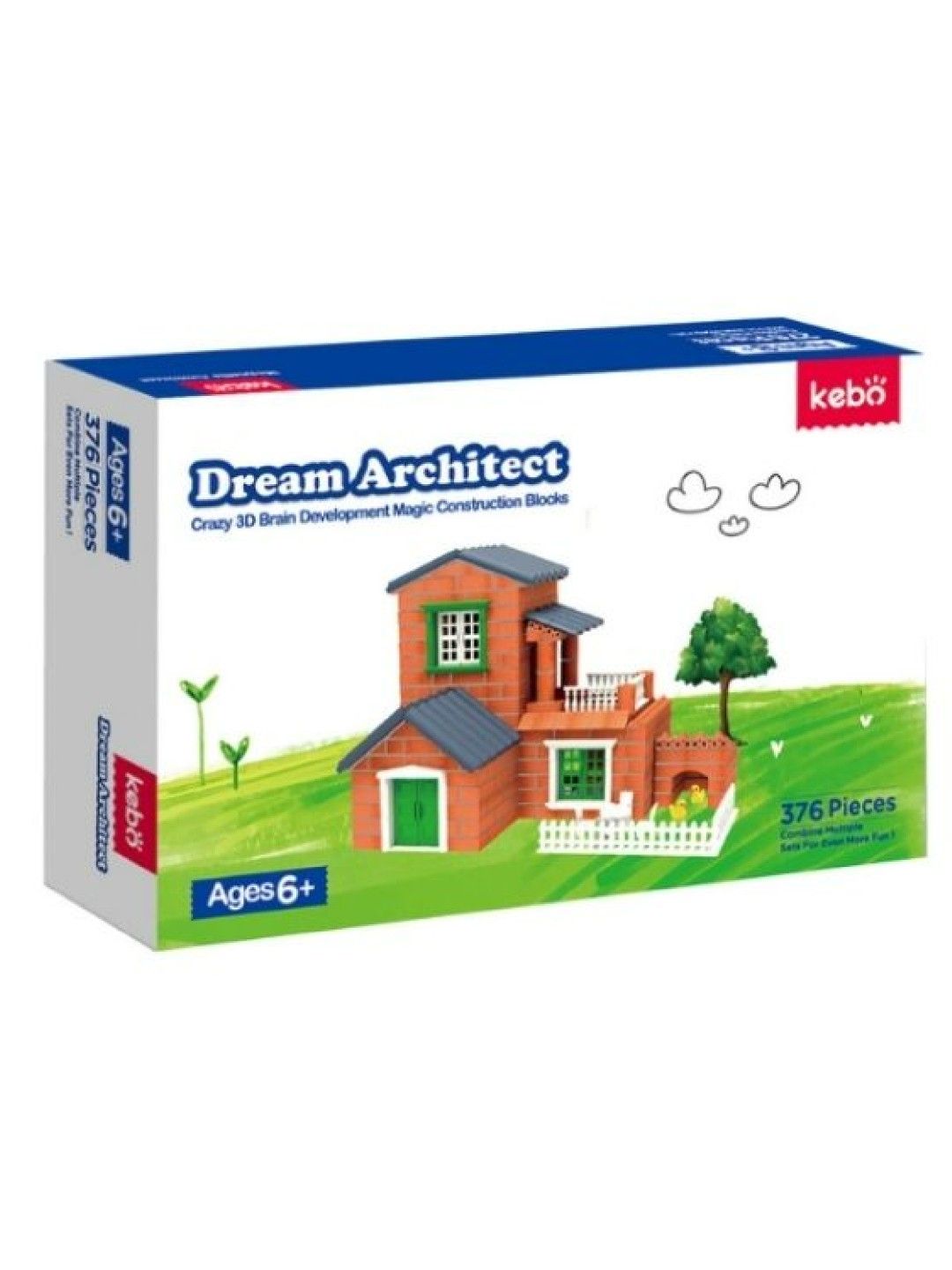 Kebo Sunny Villa Dream Architect Brick Layering (376pcs) (No Color- Image 1)