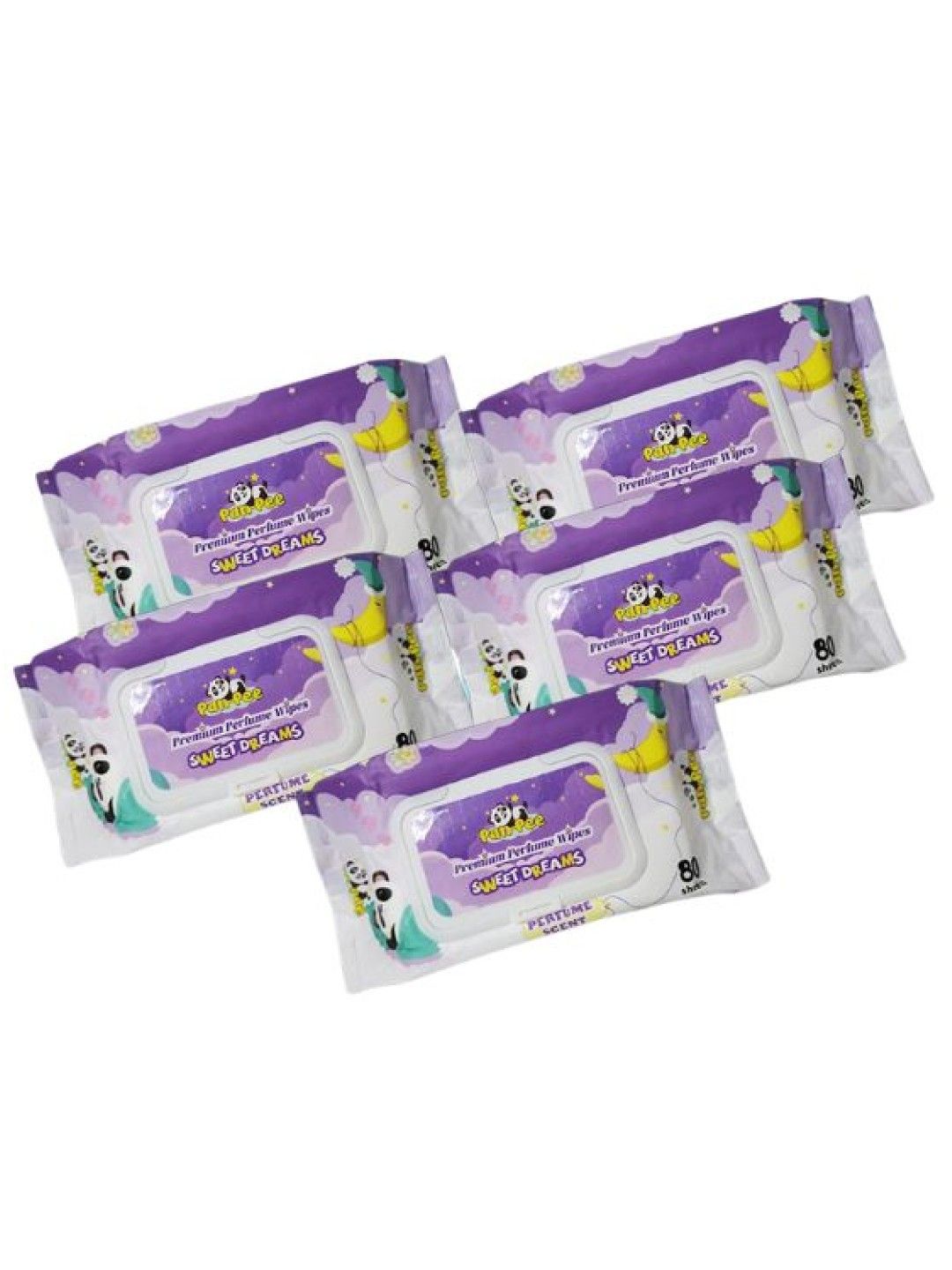 PanPee Premium Perfume Wipes - Sweet Dreams (80s) - 5 Pack (No Color- Image 1)